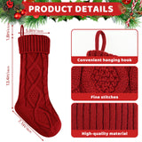 YOGINGO 2 Pack Christmas Stockings - Personalized Christmas Stockings, Large 18 Inches Christmas Stocking Hold All Surprises, Knitted Gift Stockings & Farmhouse Christmas Decor YOGINGO