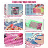 CEOVR Mount Fuji Diamond Art Kits for Adults, Sakura Diamond Painting Dots 5D DIY Full Drill Cherry Blossom Gem Art, Adult Crafts Kits Arts and Crafts, Wall Decor for Home Office 12x16in CEOVR