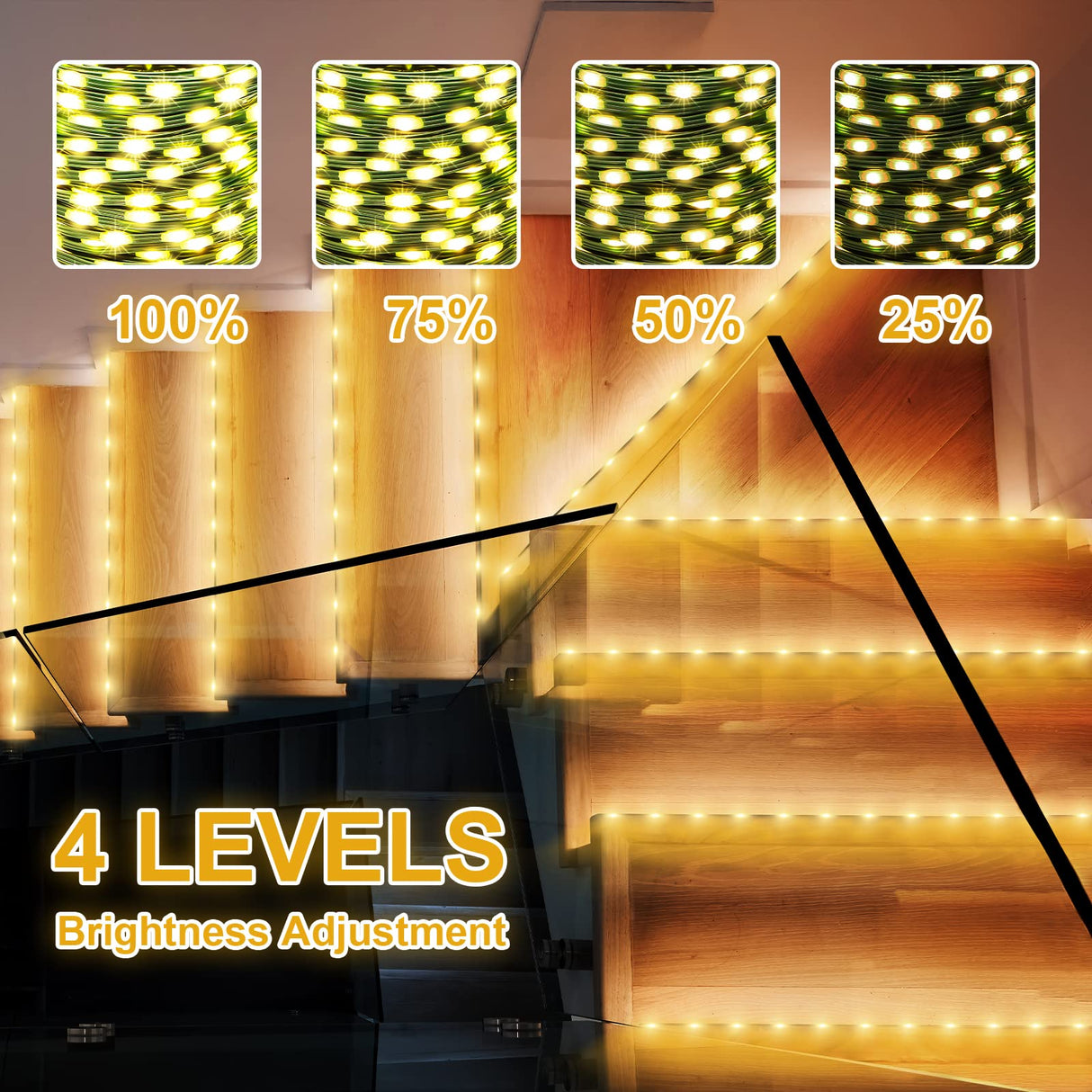 ROADAYLY 394 FT 1000 LED Christmas Lights Outdoor Waterproof Christmas Tree Lights with Remote Timer 8 Modes Green Wire Plug Fairy Lights Indoor Twinkle String Lights Xmas Decorations (Warm White) ROADAYLY