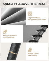 KingCamp Oversized Tanning Chair, Extra-Wide Padded Folding Chase Lounge Chairs Portable Adjustable 5-Position 400lbs Heavy Duty Lounger with Double-Layer Oxford for Outdoor Beach Patio Sun Pool KingCamp