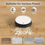 OKP Robot Vacuum Cleaner 2500Pa, 120 Min Runtime, Robotic Vacuum Cleaner with Schedule, WiFi/App/Alexa, Self-Charging, Slim Design, Quiet, Perfect for Hard Floors, Pet Hair, Carpets, K5 OKP
