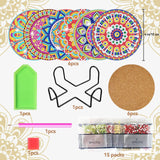 Vcekract Diamond Painting Coasters, 6 Pcs Mandala Diamond Art Coasters with Holder, Crafts Kits for DIY Coasters, Adult Crafts Projects Kits Women Vcekract