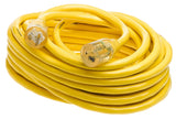 Yellow Jacket Extra Heavy Duty Extension Cord, 50Ft, 10 Gauge, 3 Conductor, Lighted End, Weather Resistant, SJTW, Yellow, 2991 Yellow Jacket