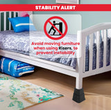 Utopia Bedding Adjustable Bed Furniture Risers - Elevation in Heights 3, 5 or 8 Inch Heavy Duty Risers for Beds - Supports up to 1,300 lbs - (Set of 4 Riser, Black) Utopia Bedding