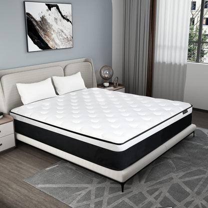 CHEVNI Full Mattress, 12 Inch Euro Top Full Size Mattress in a Box,Memory Foam Hybrid Mattress with Individually Pocket Springs,Medium Firm,Strong Edge Support,CertiPUR-US