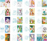 HBKJ Foil-Fun Art Gift for Girls - Magic Princess Gifts Foil Art Craft Stickers Book Supplies for Girls 4-5-6-7-8-9 Year Old Toddler Kids Activity Kit Travel Toys Christmas Birthday Gifts HBKJ