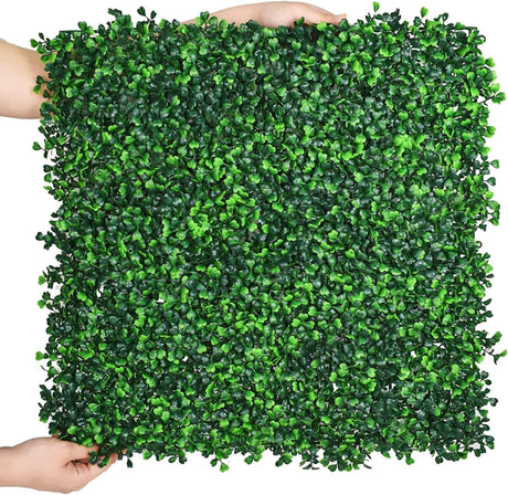 HWT 12 Pcs 20"X20"Grass Wall Backdrop, UV-Protected Greenery Wall Backdrop, Grass Wall Panels, Boxwood Hedge Wall Green Wall Decor Boxwood Panels Indoor & Outdoor Decor HWT