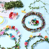 Zeyune 20 Sets Flower Crowns Making Kit, Make Your Own Flower Crown Wreath Garland Headbands Craft Kit Handmade DIY Fairy Floral Hair Accessories Gift for Girls/Teens/Women(Carnation) Zeyune