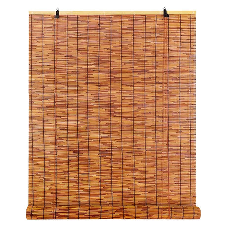 Natural Bamboo Roller Blinds for Outdoor and Indoor Use - 23x59in, Brown HYSOND
