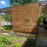 Generic Patio Bamboo Roller Shades, Outdoor Roll-up Blinds, Bamboo Window Shade, Home Roman Blinds, Anti-UV 36x72 27x48 34x84 55x96 20x84in (Color : Brown) WoodArtSupply