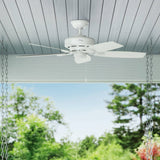 Hunter Fan Company, 53350, 48 inch Sea Wind White Indoor / Outdoor Ceiling Fan and Pull Chain Hunter