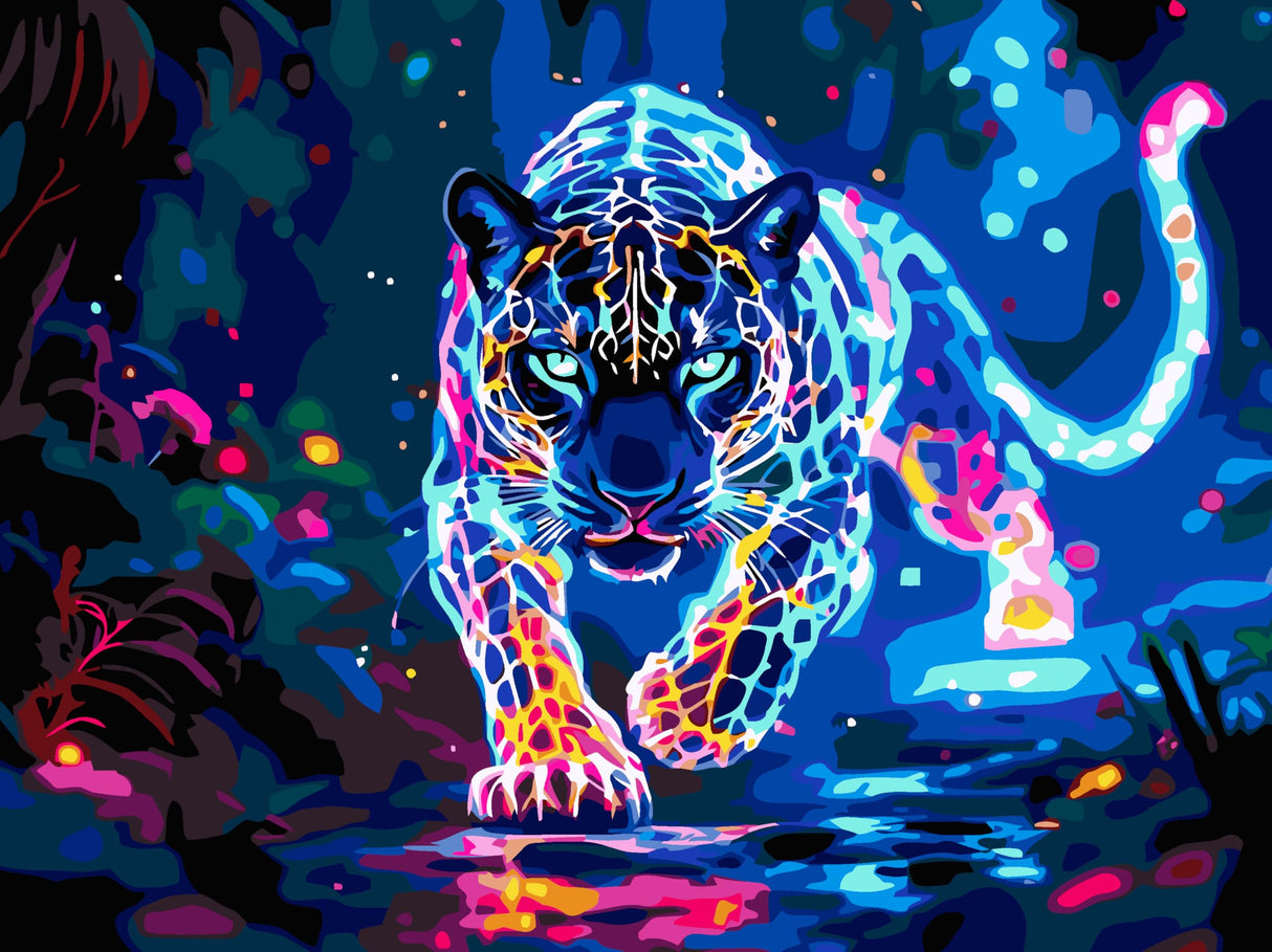 GXGLLPZBY Tiger Paint by Numbers Kit for Adults Beginner,DIY Tiger Paint by Numbers for Adults,Easy Canvas by Number Without Frame Home Wall Decor 12 x 16 in GXGLLPZBY