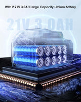 NXQWLL Cordless Rivet Gun, Electric Brushless Blind Rivet Tool Kit with Charger and 2 Batteries, Portable Electric Rivet Gun Kit for 1/8", 5/32", 3/16" Rivets NXQWLL