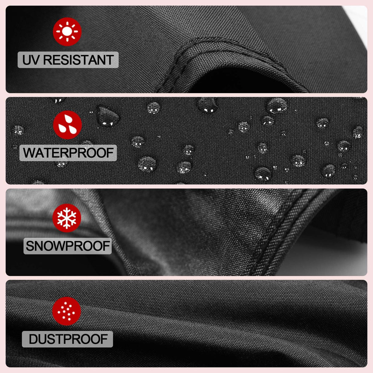 vchin 58 Inch Grill Cover for Weber 7130 Genesis II 3 Burner, LX 300 Series Grills, Genesis 300, Waterproof, Windproof, UV and Fade Resistant Cover(58L x 25D x 44.5H) vchin