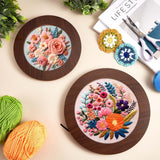 Wenqik 6 Pcs Wood Embroidery Frames for Display Embroidery Hoops Wood Display Frame for Finished Cross Stitch or DIY Art Craft Sewing Ornaments (8 Inch, 6 Inch, Round) Wenqik