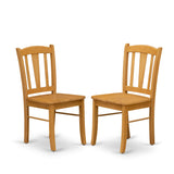 East West Furniture OXDL5-OAK-W 5 Piece Modern Dining Table Set Includes a Square Wooden Table and 4 Kitchen Dining Chairs, 36x36 Inch, Oak East West Furniture