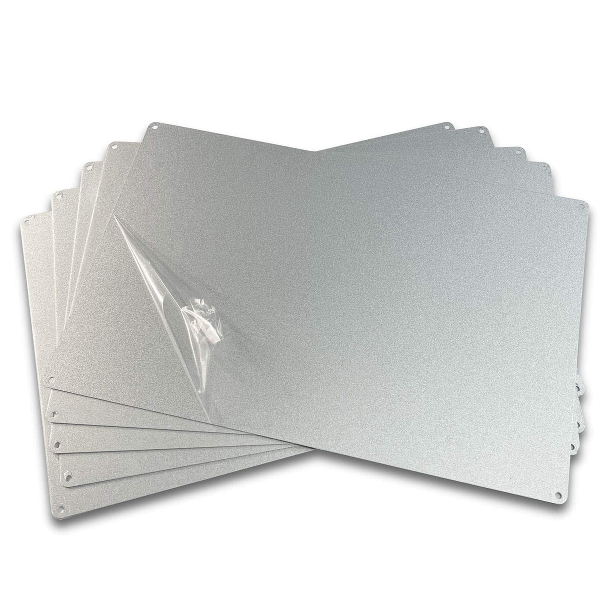 ebamaz Aluminum Metal Signs Sublimation Blanks 8X12X0.026 Inch Nameplates for Heat Transfer Press UV Print 4 Drilled Holes 5PCS (Pearl Silver) 20X30 CM ebamaz