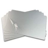 ebamaz Aluminum Metal Signs Sublimation Blanks 8X12X0.026 Inch Nameplates for Heat Transfer Press UV Print 4 Drilled Holes 5PCS (Pearl Silver) 20X30 CM ebamaz