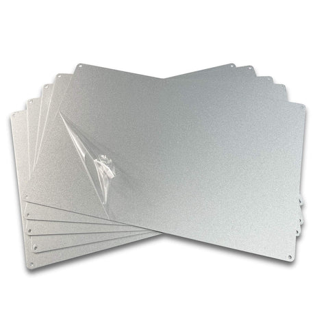 ebamaz Aluminum Metal Signs Sublimation Blanks 8X12X0.026 Inch Nameplates for Heat Transfer Press UV Print 4 Drilled Holes 5PCS (Pearl Silver) 20X30 CM ebamaz