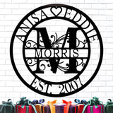 Custom Metal Sign, Metal Name Sign, Metal Wall Art, Monogram Wall Decor, Outdoor Decor Sign, Personalized Family Name Sign, Metal Letters, Wedding, ZLOOREE