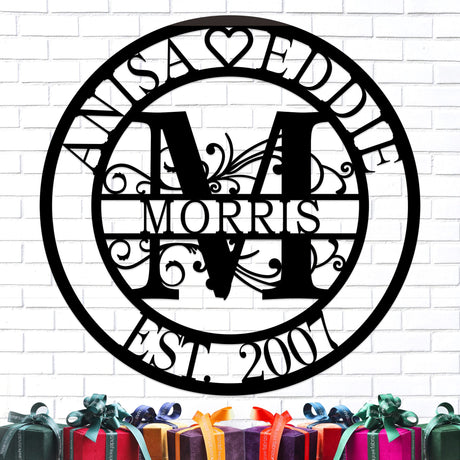 Custom Metal Sign, Metal Name Sign, Metal Wall Art, Monogram Wall Decor, Outdoor Decor Sign, Personalized Family Name Sign, Metal Letters, Wedding, ZLOOREE