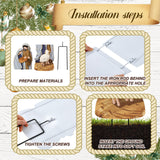 Reallnaive 30 Inch Large Christmas Outdoor Nativity Scene for Yard with Stake Metal Christmas Nativity Set Outside Waterproof Rustic Yard Lawn Signs for Garden Holiday Lawns Decoration Reallnaive