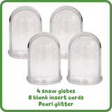 READY 2 LEARN Christmas Crafts - Design Your Own Snow Globes - Set of 4 - Christmas Snow Globes for Kids - Customizable Christmas Decorations for Home READY 2 LEARN
