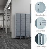 Yizosh Metal Locker with 5 Doors, Tall Steel Storage Lockers for Employees - 5 Tier Locker Storage Cabinets for School, Gym, Home, Office, Garage Yizosh
