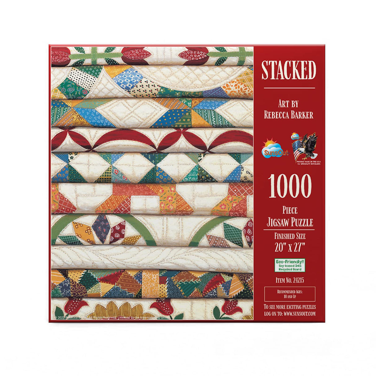 SUNSOUT INC - Stacked - 1000 pc Jigsaw Puzzle by Artist: Rebecca Barker - Finished Size 20" x 27" - MPN# 24215 SunsOut