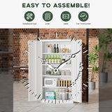 Greenvelly Metal Storage Cabinet, 72" Locking Metal Garage Storage Cabinet with Doors and 4 Adjustable Shelves, White Lockable Steel Cabinet for Home Office, Garage, Shop, School (32" W x 16" D) Greenvelly