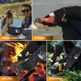 TOPDC Welding Gloves 14 Inches Fire/Heat Resistant Leather For Mig,Tig,Stick,Forge,BBQ,Grill, Fireplace,Wood Stove, Furnace,Pot,Oven TOPDC