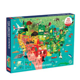 Mudpuppy 1000 Piece United States Jigsaw Puzzle for Adults and Families, USA Family Puzzle with Vibrant Illustrations of The Attributes of The 50 States Mudpuppy