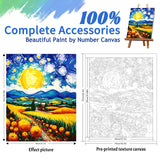 ZTOTZ Paint by Numbers Kit for Adults Countryside,Field Paint by Numbers Landscape, Landscape Paint by Numbers Kits Suitable for Home Wall Decoration 16x20 Inch(Sunflower Field) ZTOTZ