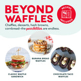 DASH Mini Waffle Maker - 4” Waffle Mold, Nonstick Waffle Iron with Quick Heat-Up, PTFE Nonstick Surface - Perfect Mini Waffle Maker for Kids and Families, Just Add Batter (Aqua) DASH