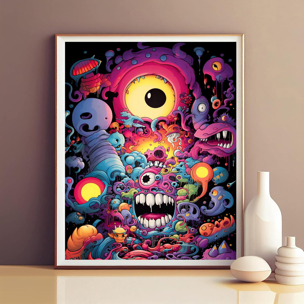 koemhxb Trippy Diamond Painting Kits for Adults-Eye Diamond Art Kits for Adults Beginner, Cartoon Gem Art Kits for Gift Home Wall Decor(12x16inch) koemhxb