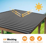 Modern Shade Supreme Cedar Wood Gazebo 12' x 20' with Hardtop Slope Roof, Wooden Grill Gazebo with Durable and Rot-Resistant, Supports Snow Loads and High Wind Speeds, Ideal for Backyard, Deck, Garden Modern Shade Outdoor Living Spaces