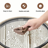 Yaheetech 3-Piece Patio Furniture Set, Outdoor PE Rattan Wicker Bistro Set w/ 2 Chairs & Tempered Glass Top Table & Cushions, for Poolside/Porch/Garden/Yard Yaheetech