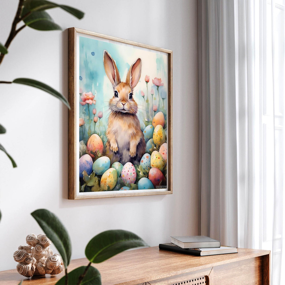 SKRYUIE Paint by Numbers Kit for Adults Beginner Easter, Acrylic Rabbit Oil Painting by Numbers Kits with AcrylicPaintwork Art Crafts Canvas for Home Decor 16x20 inch / 40x50 cm - Bunny Easter SKRYUIE