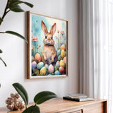 SKRYUIE Paint by Numbers Kit for Adults Beginner Easter, Acrylic Rabbit Oil Painting by Numbers Kits with AcrylicPaintwork Art Crafts Canvas for Home Decor 16x20 inch / 40x50 cm - Bunny Easter SKRYUIE