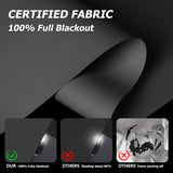 LazBlinds 100% Blackout Door Blinds, No Drill Cordless Roll Up French Door Blinds, Thermal Insulated Light Blocking Shades for Front Door Patio Sidelight Glass Door, 14'' W x 40'' L, Black, 1Pcs LazBlinds