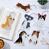 Ireer 6 Pcs Dog 5D Diamond Art Kit for Adult Christmas DIY Painting Gifts Crystal Puppy Diamond Bookmarks Gift for Pet Reading Lover Home Office Project Read DIY Crafts Gifts, 6 Styles Ireer