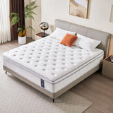 Madevos Full Size Mattress, 12 Inch Hybrid Mattress in a Box, Memory Foam and Individual Pocket Springs, Fiberglass Free, Soft and Breathable, Medium Firm Feel Madevos