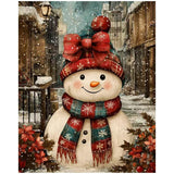 XTCIXAL Christmas Paint by Numbers Kit for Adults, Snowman Paint by Number for Adults, Beginners Acrylic Canvas Painting Kits for Home Wall Decor 16x20 Inch XTCIXAL