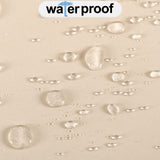 OutdoorLines Waterproof Outdoor Curtains for Patio - Windproof Tab Top Gazebo Curtain Panels - Privacy Sun Blocking Outside Curtain Set for Porch, Pergola and Cabana 54 x 84 inch, Beige, 2 Panels OutdoorLines