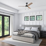 Prominence Home Reston, 48 Inch Modern Farmhouse LED Ceiling Fan with Light, Pull Chain, Dual Mounting Options, Dual Finish Blades, Reversible Motor - 51588-01 (Bronze) Prominence Home