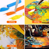 5pcs Palette Knife,Stainless Steel Spatula Palette Knife set, Pallet Knife,Painting Knives,Oil Painting Accessories for Oil, Canvas, Acrylic Painting By EGYPAMID Egypamid