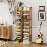 ELECWISH Narrow Bookshelf, 13-Tier Bookcase for Small Space, Tall Vertical Spine Bookshelf Tower, Modern Corner Book Shelf with Storage for Home Office ELECWISH