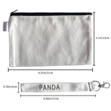 10 Pack Sublimation Blanks Canvas Makeup Bags with Wristband Lanyards, DIY Heat Transfer Cosmetic and Pencil Pouches, Multi-Purpose Travel Toiletry Zipper Bags for Crafting and Personalization HeKimLee