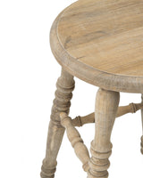 East at Main Baylor Farmhouse Counter Stool, Rustic Vintage-Style Wooden Bar Stool, 24-Inch Solid Wood, Pre-Assembled for Kitchen & Home Bar, Sustainable, Brown Finish East at Main
