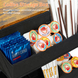 Honkazita Farmhouse Coffee Bar Cabinet 23 Inch Width with Coffee Storage Case,Coffee Station Bar Cabinet with 5 Hooks for Kitchen, Dining,Living Room Honkazita